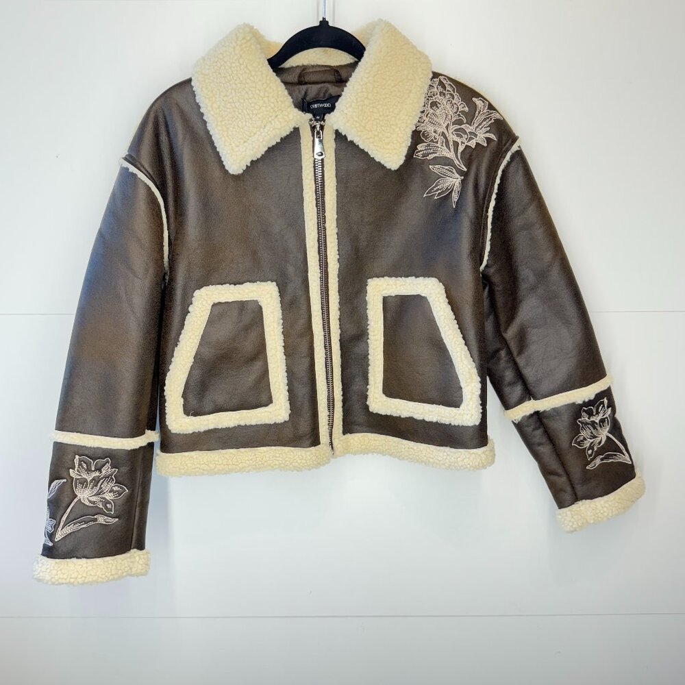 NWT Free People | Driftwood Silas Shearling Jacket in Brown